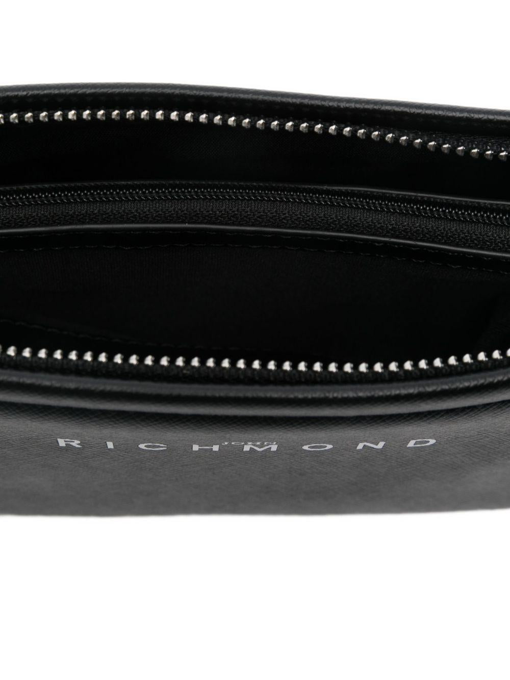 JOHN RICHMOND Pochette nera con logo 