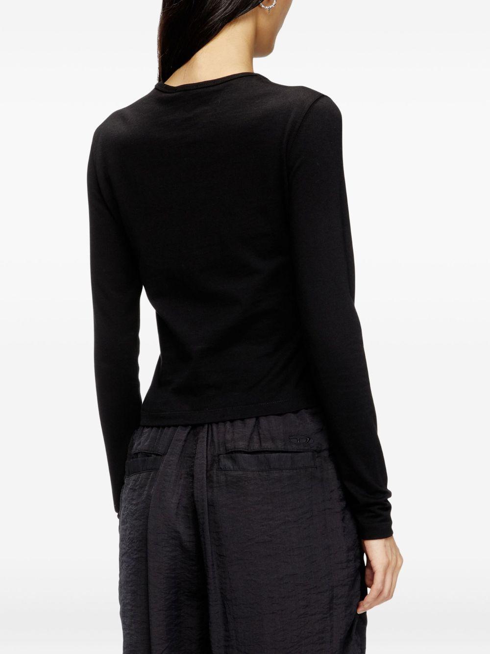 DIESEL T-shirt a maniche lunghe 'T-Uncutie-Long-Ls-Od' nera 