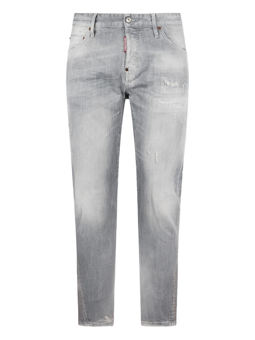 DSQUARED2 Jeans in cotone elasticizzato grigio chiaro 
