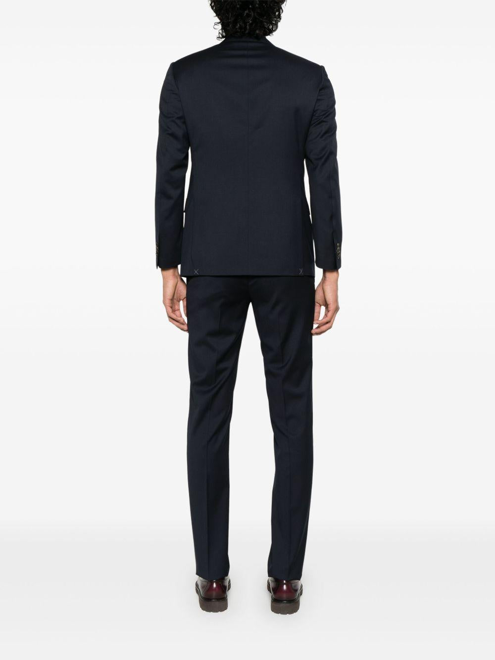 CORNELIANI Completo monopetto blu navy in pura lana vergine 