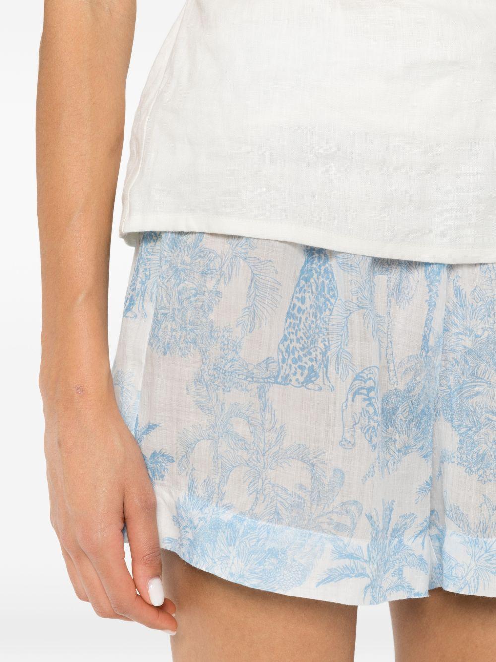 MC2 SAINT BARTH Shorts da mare Meave con stampa grafica tropical 