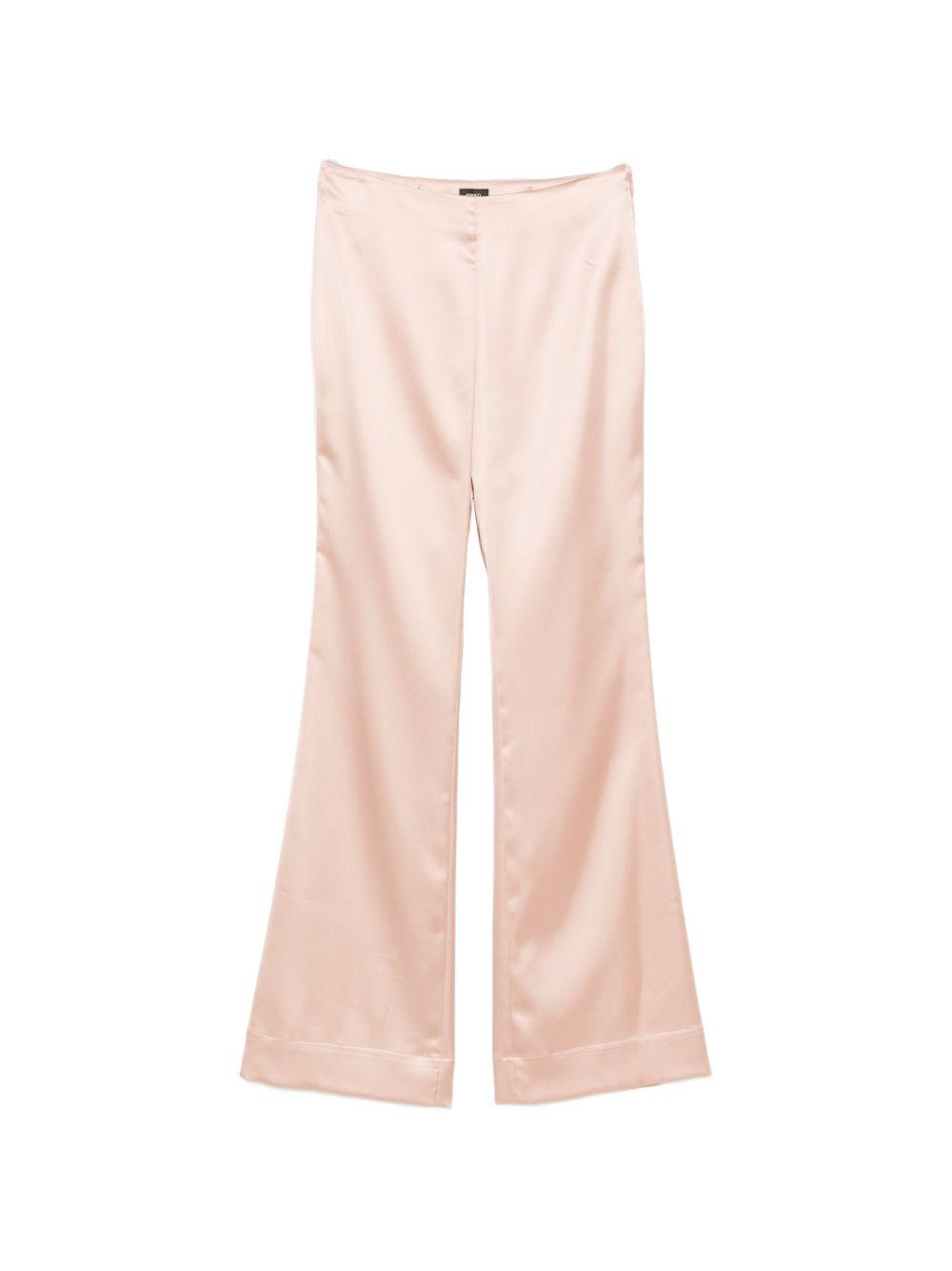 PINKO Pantaloni Pinolo rosa satinati 