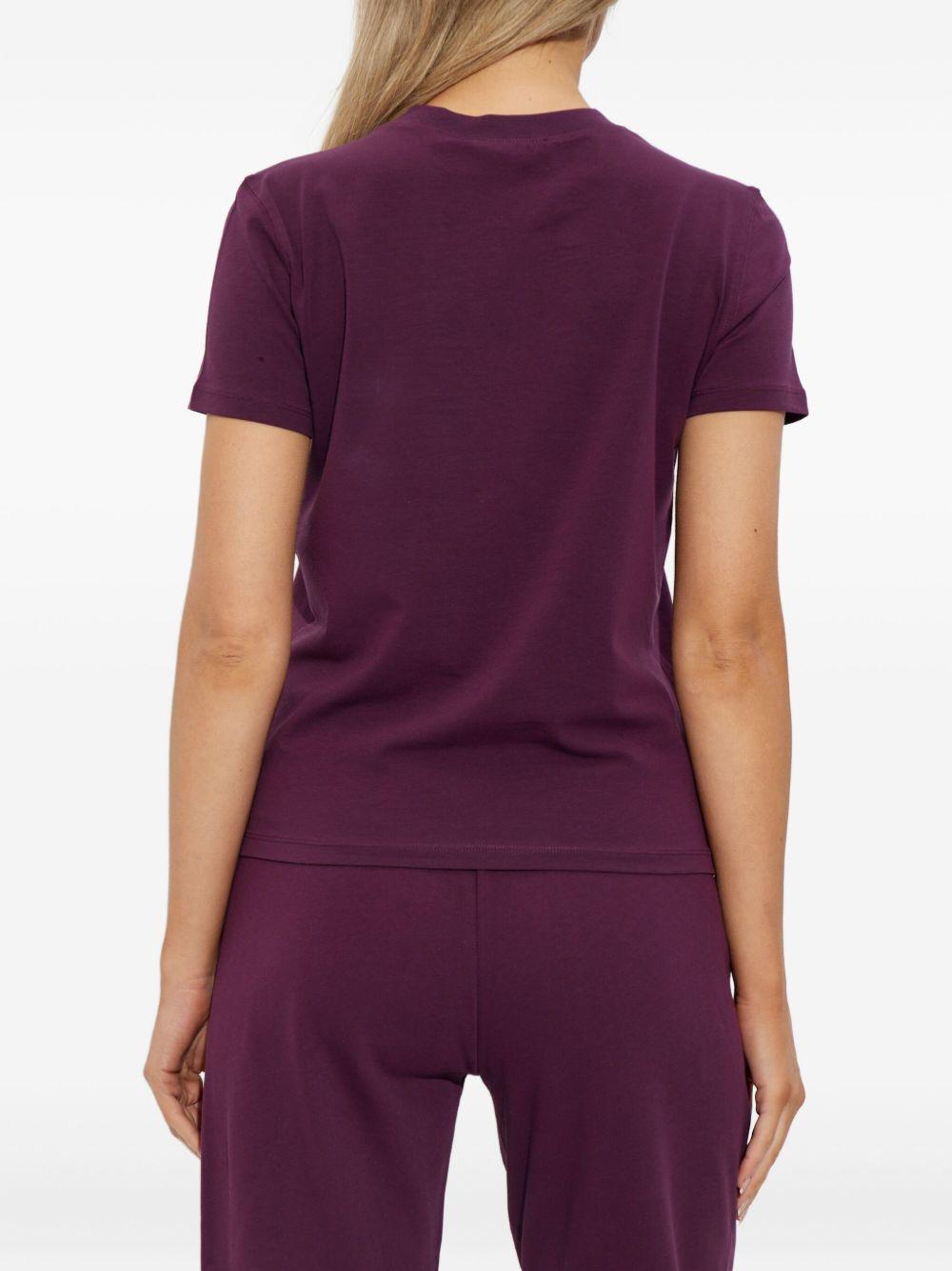 VERSACE JEANS COUTURE T-shirt borgogna con logo 