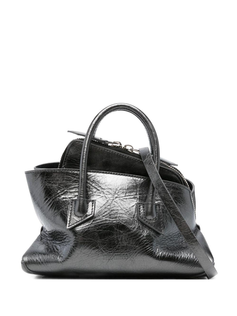 THE ATTICO Borsa a spalla La Passeggiata Mini grigio metallizzato 