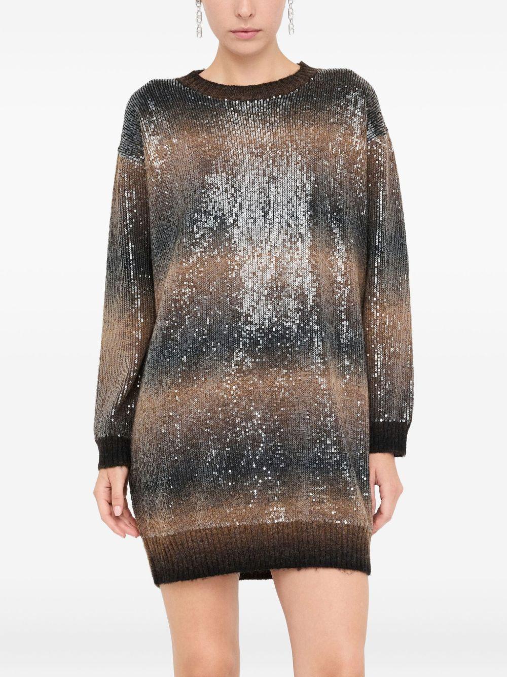 LIUJO Abito corto in maglia con paillettes 