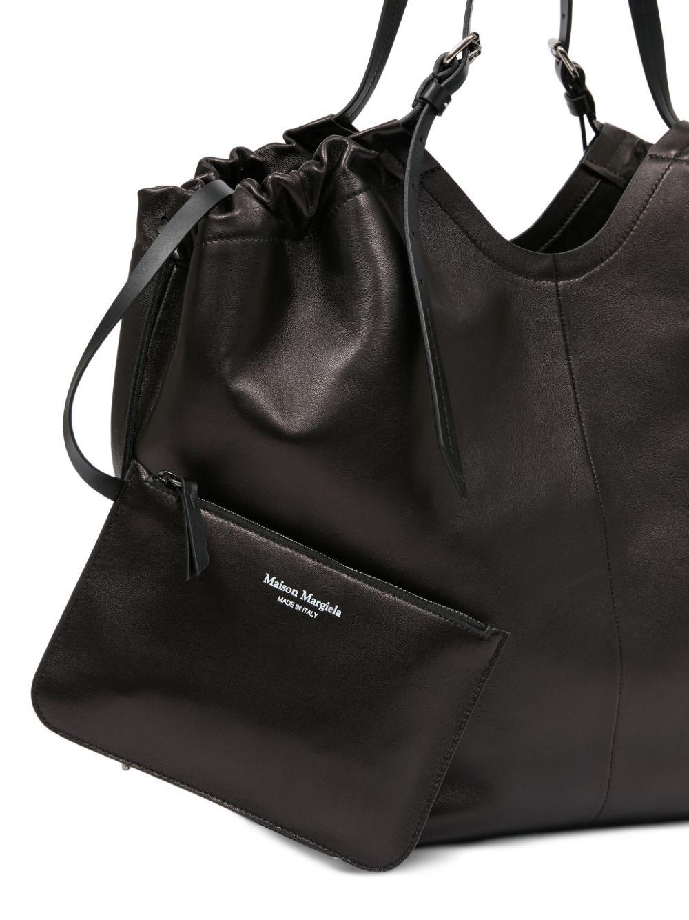 MAISON MARGIELA Borsa tote nera con coulisse 