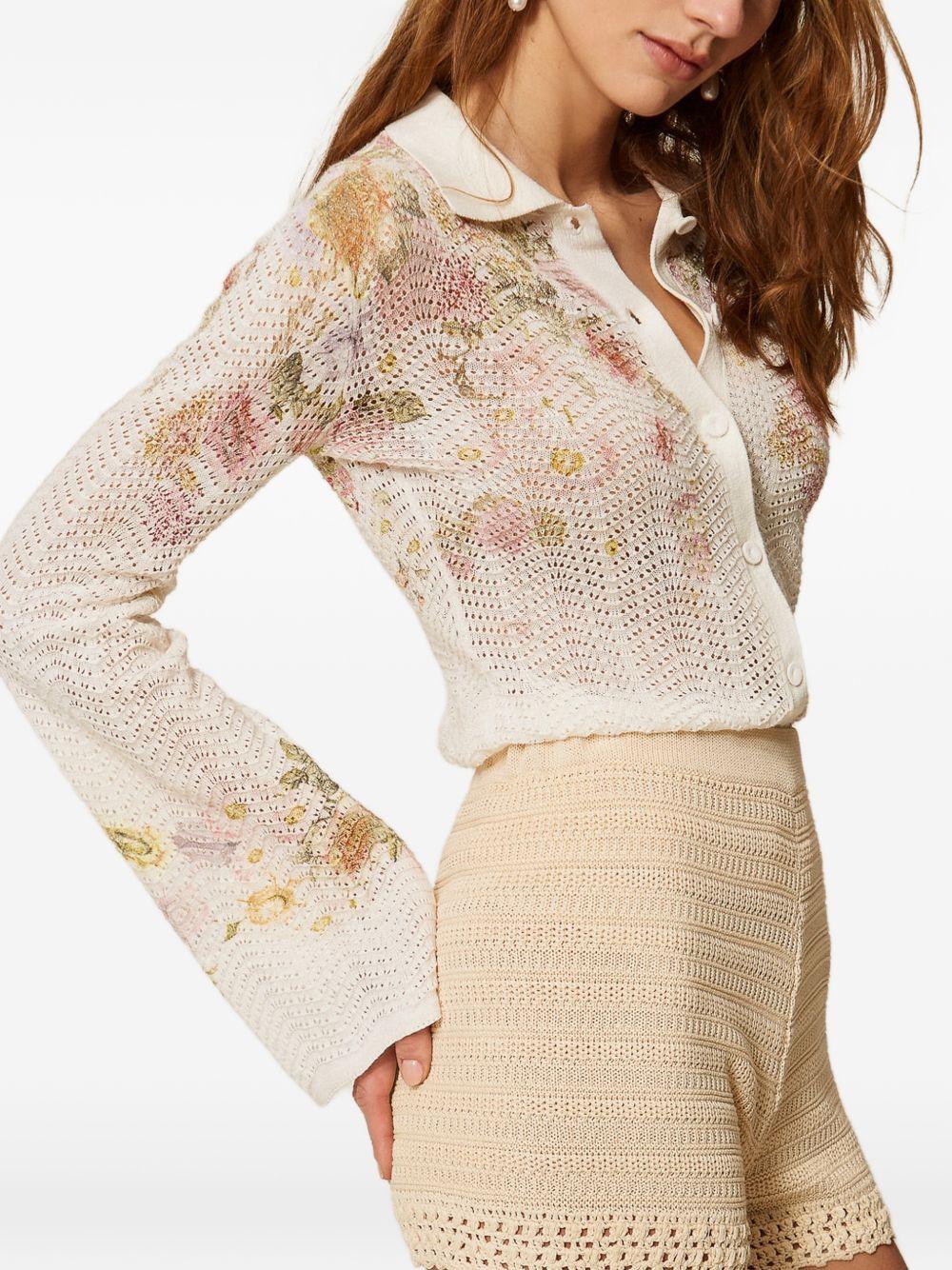 TWINSET Camicia in maglia con stampa floreale 