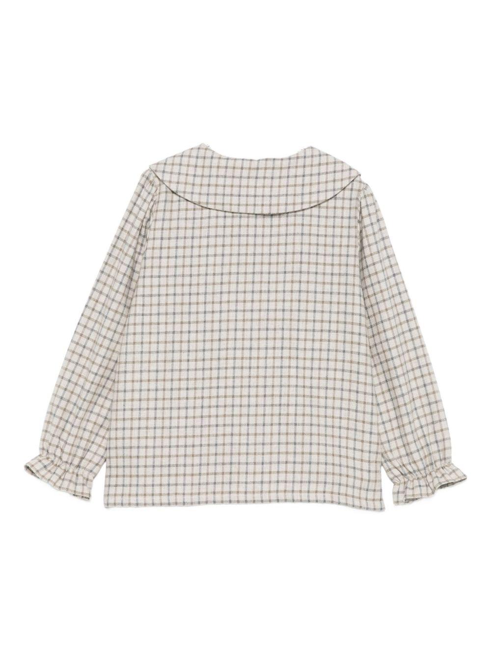 LARANJINHA Camicia a quadri ricamata 