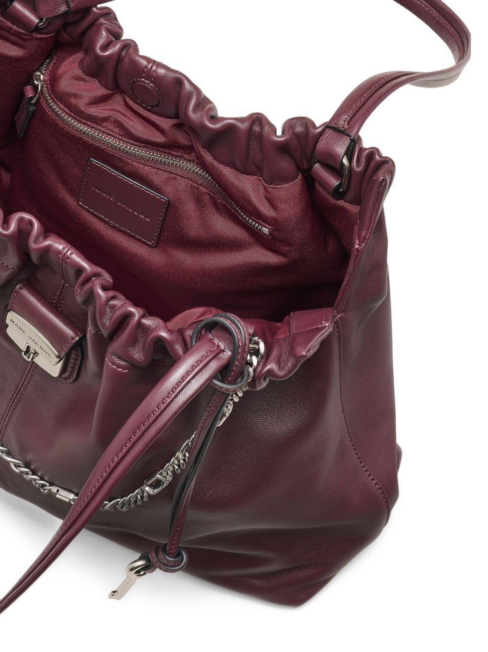 MARC JACOBS Borsa a spalla The Cristina in pelle bordeaux 