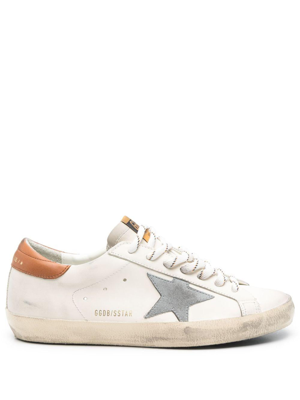 GOLDEN GOOSE Sneakers 'Super-Star' bianco e arancione 