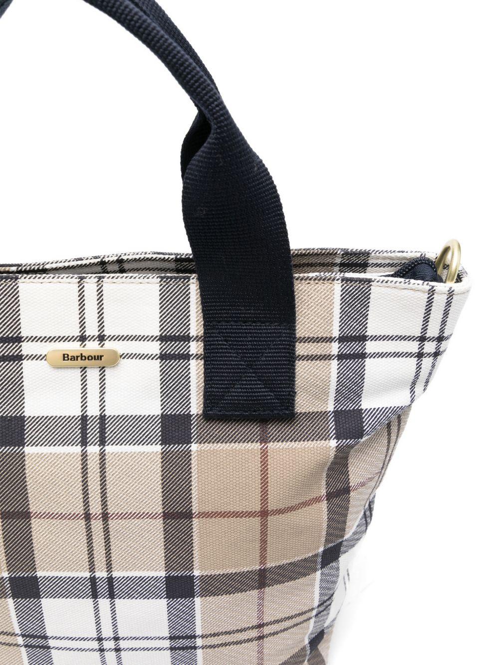 BARBOUR Borsa a mano Tote bag Maisy tartan beige 