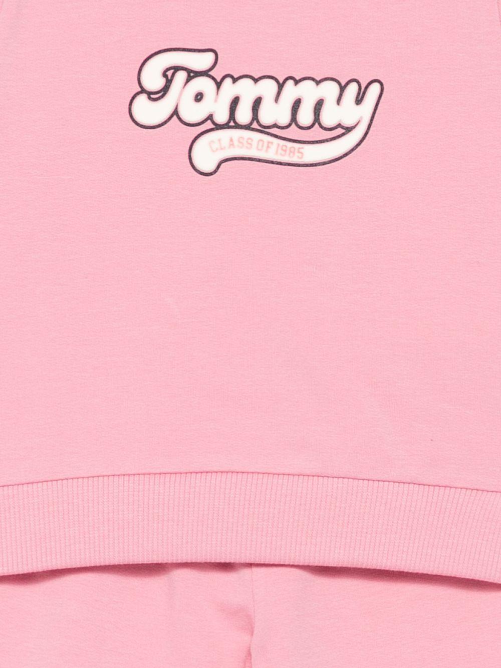 TOMMY HILFIGER Tuta sport rosa con stampa 
