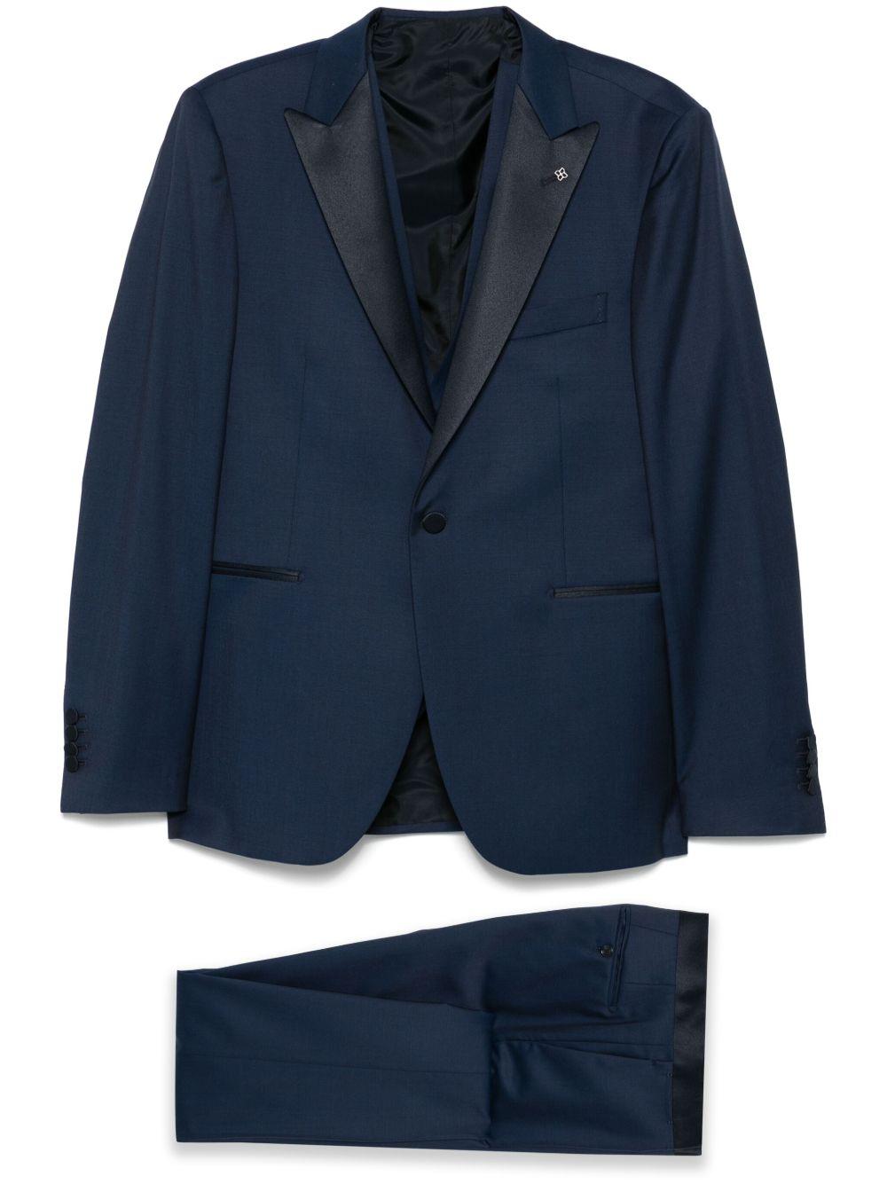 TAGLIATORE Completo blu con giacca gilet e pantalone 