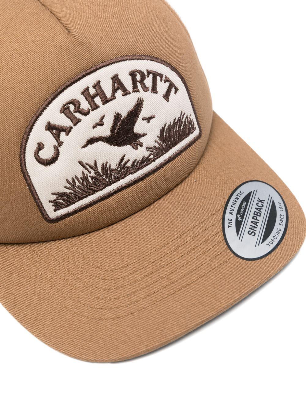 CARHARTT WIP Cappello baseball beige con ricamo 