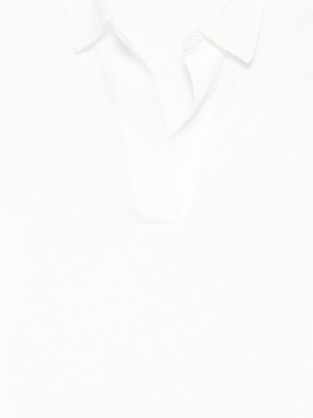 MAJESTIC FILATURES Polo corta bianca a maniche corte 