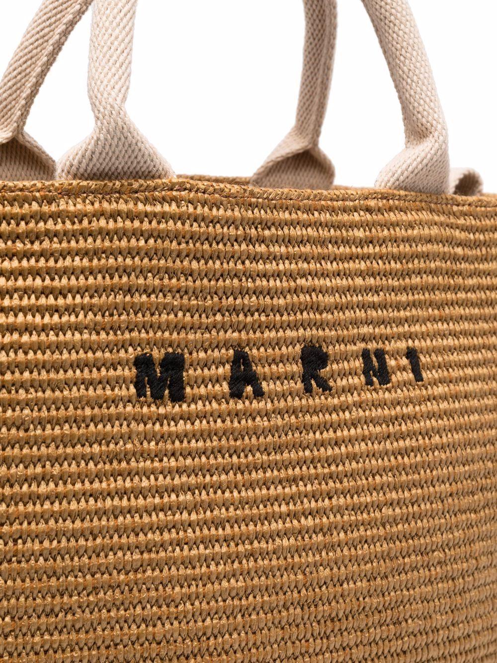 MARNI Borsa tote East-West in rafia 