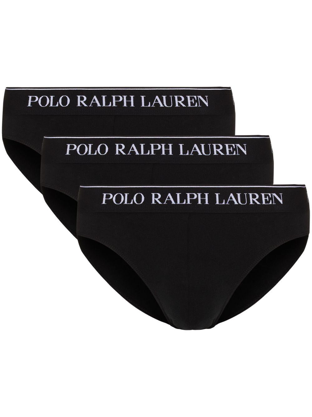 POLO RALPH LAUREN Slip confezione da 3 in cotone nero 