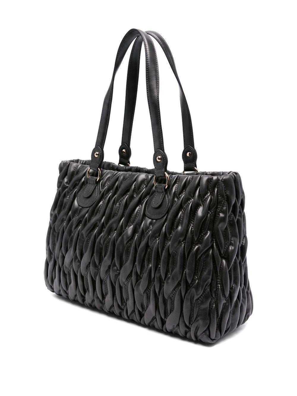 LIUJO Borsa nera plissettata 