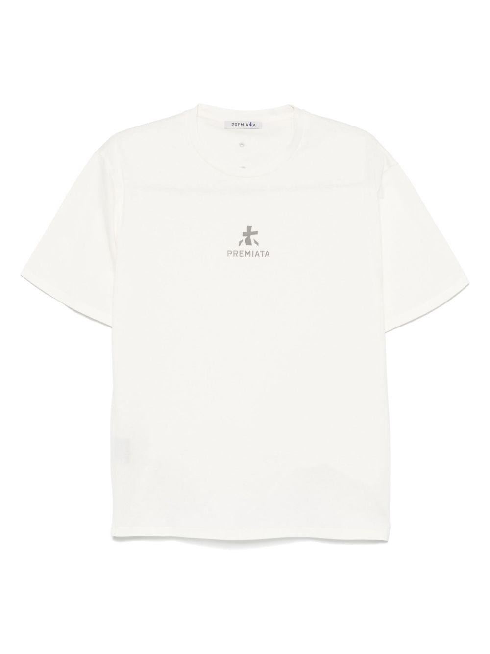 PREMIATA T-shirt in cotone bianco con logo 