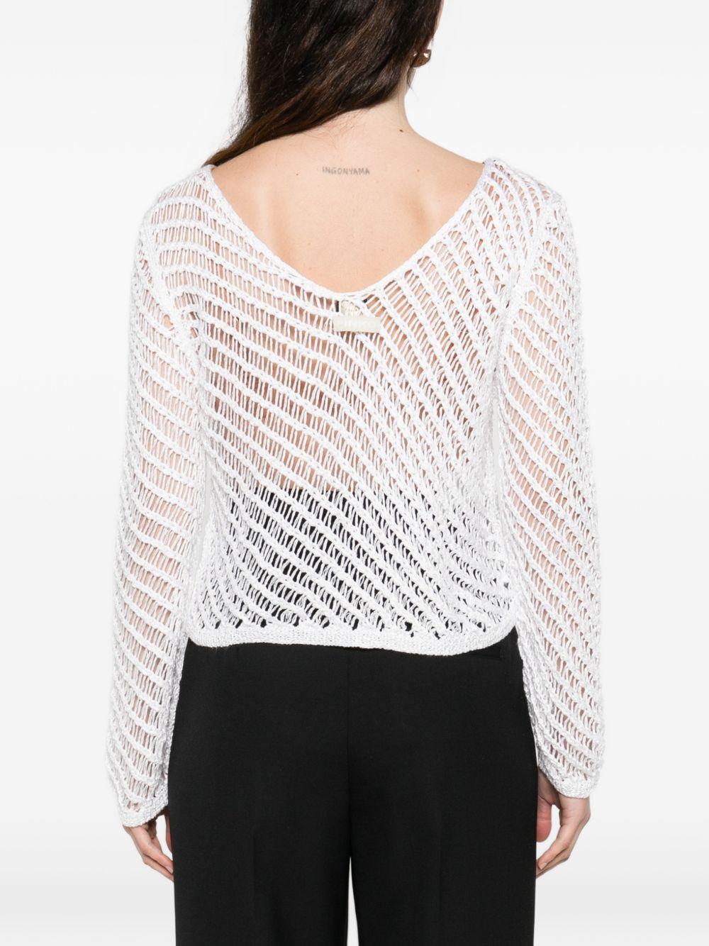 PINKO Maglia Faglia bianca a rete 