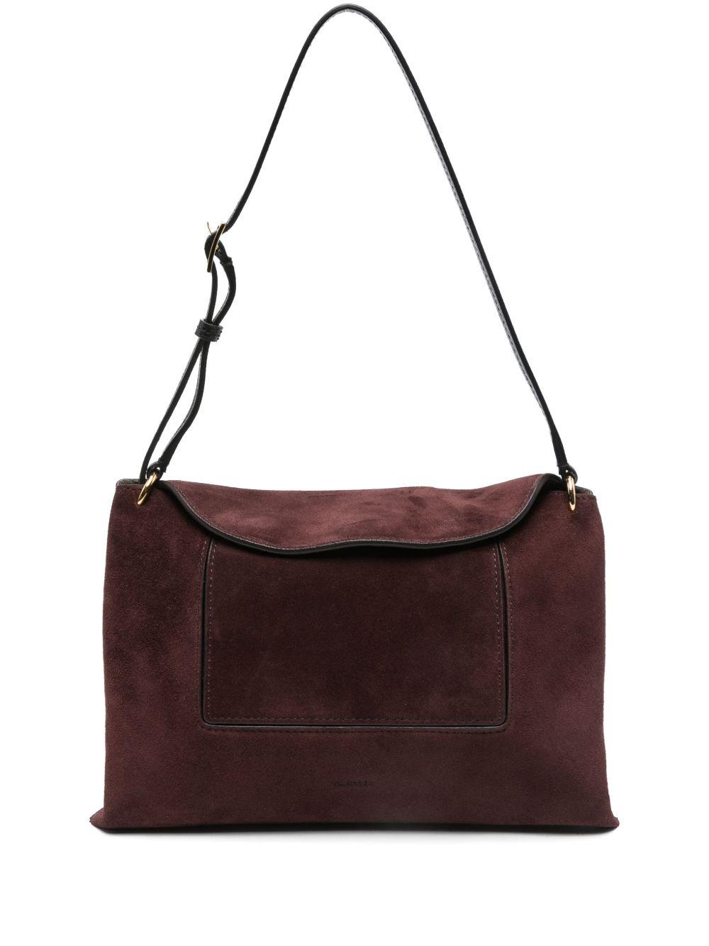 WANDLER Borsa a tracolla Penelope in suede marrone 