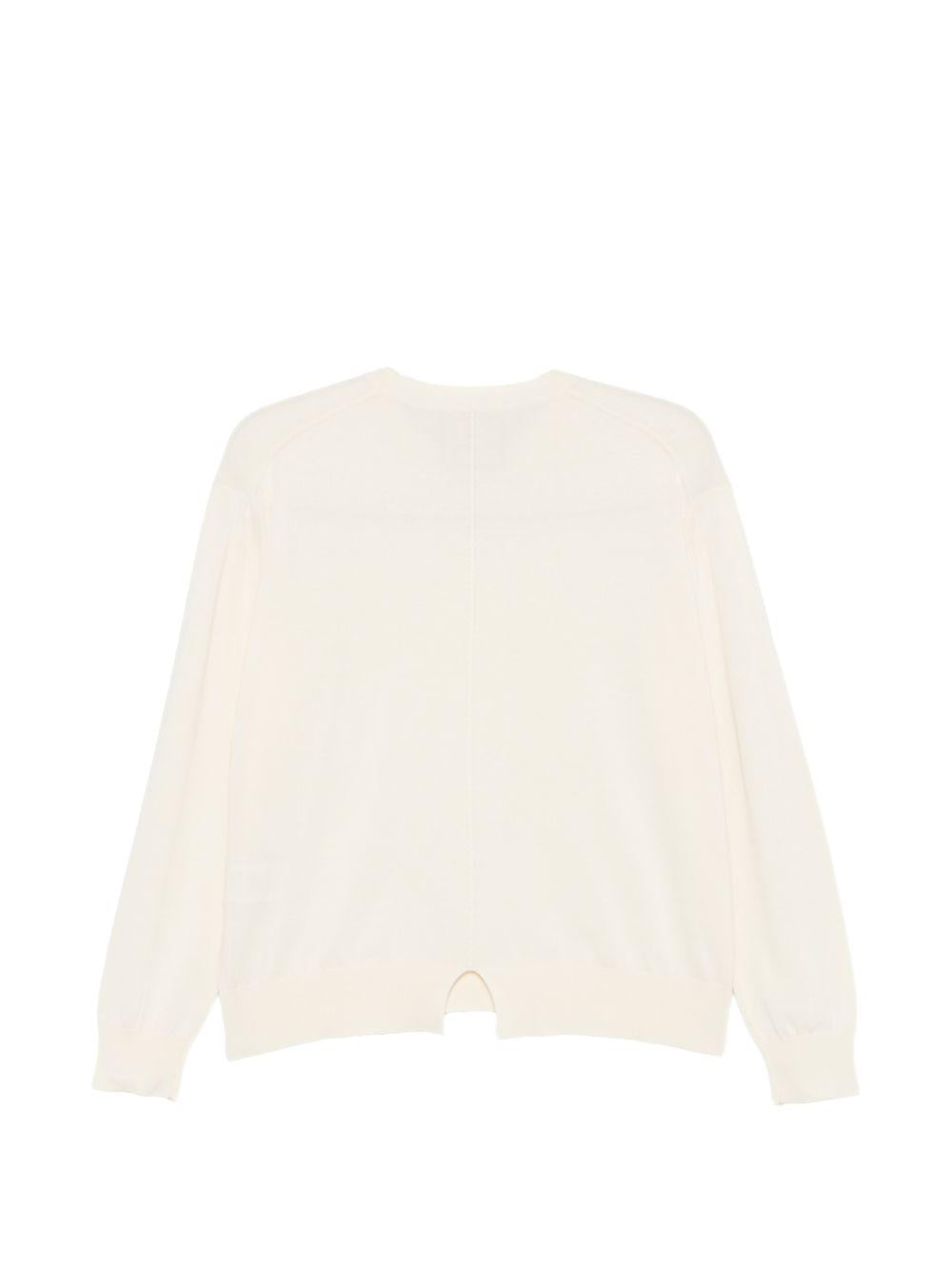 SEMICOUTURE Maglia Alejandra in cotone bianco girocollo 