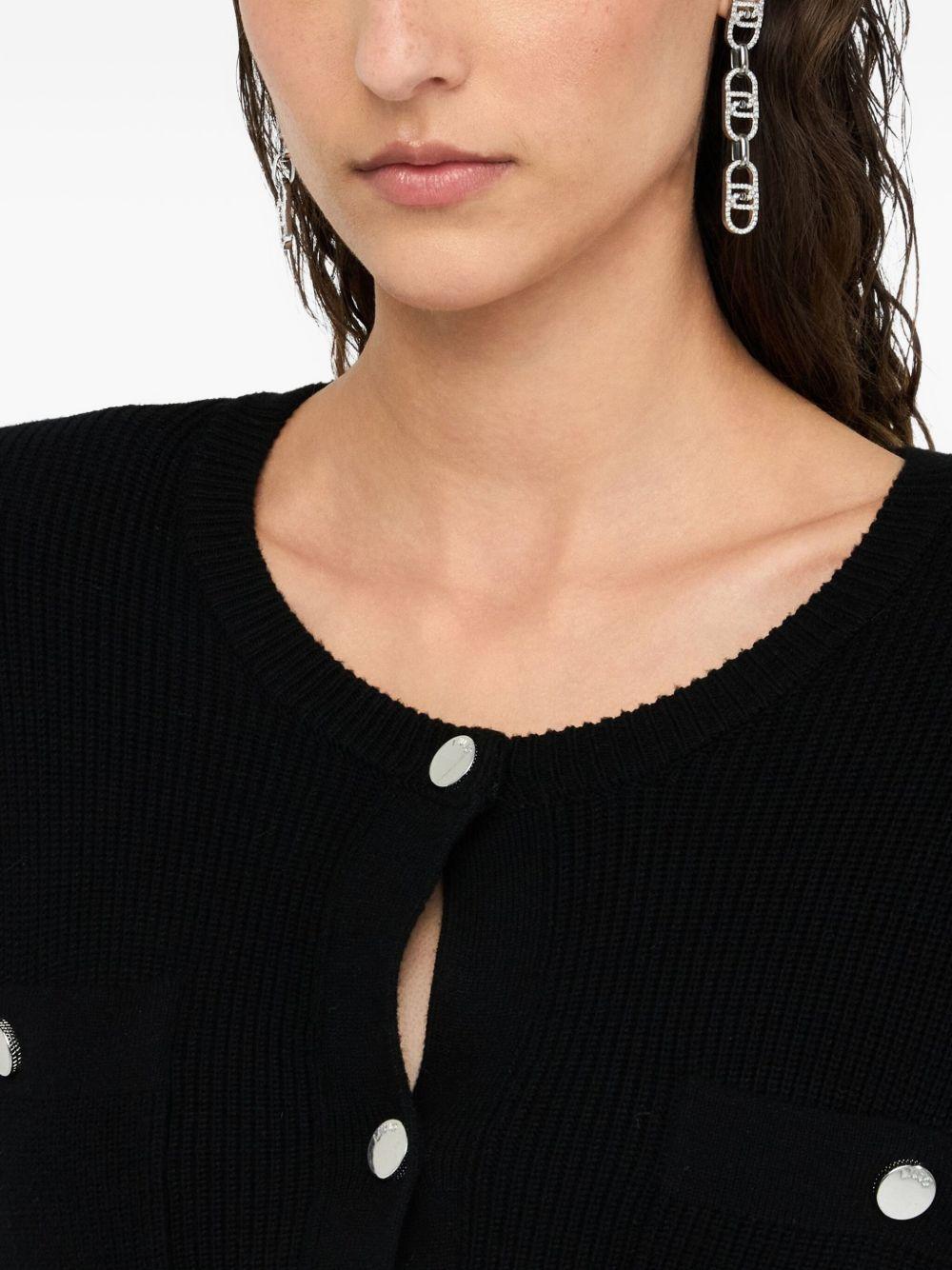 LIUJO Abito corto nero in maglia 