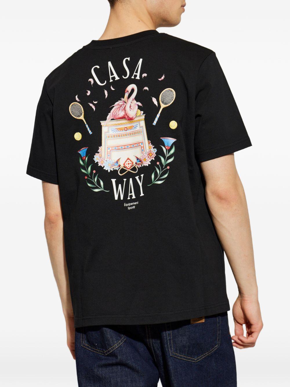 CASABLANCA T-shirt Casa Way in cotone nero 