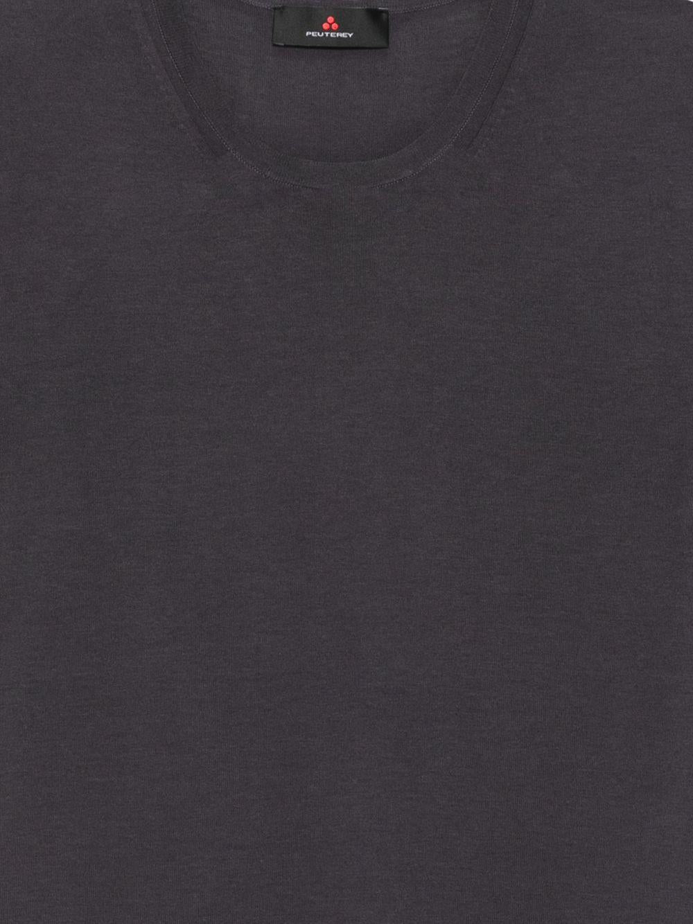 PEUTEREY T-shirt a maniche corte Nias in cotone grigio 