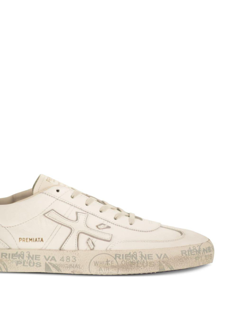 PREMIATA Sneakers David in pelle bianca con logo 