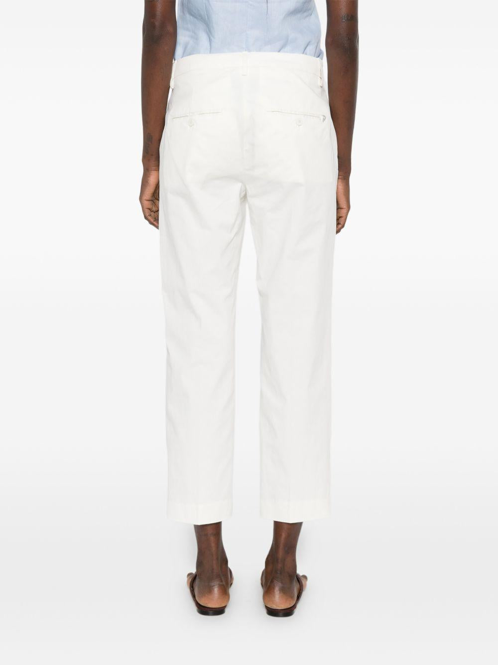 DONDUP Pantaloni Nima bianchi con bottoni 