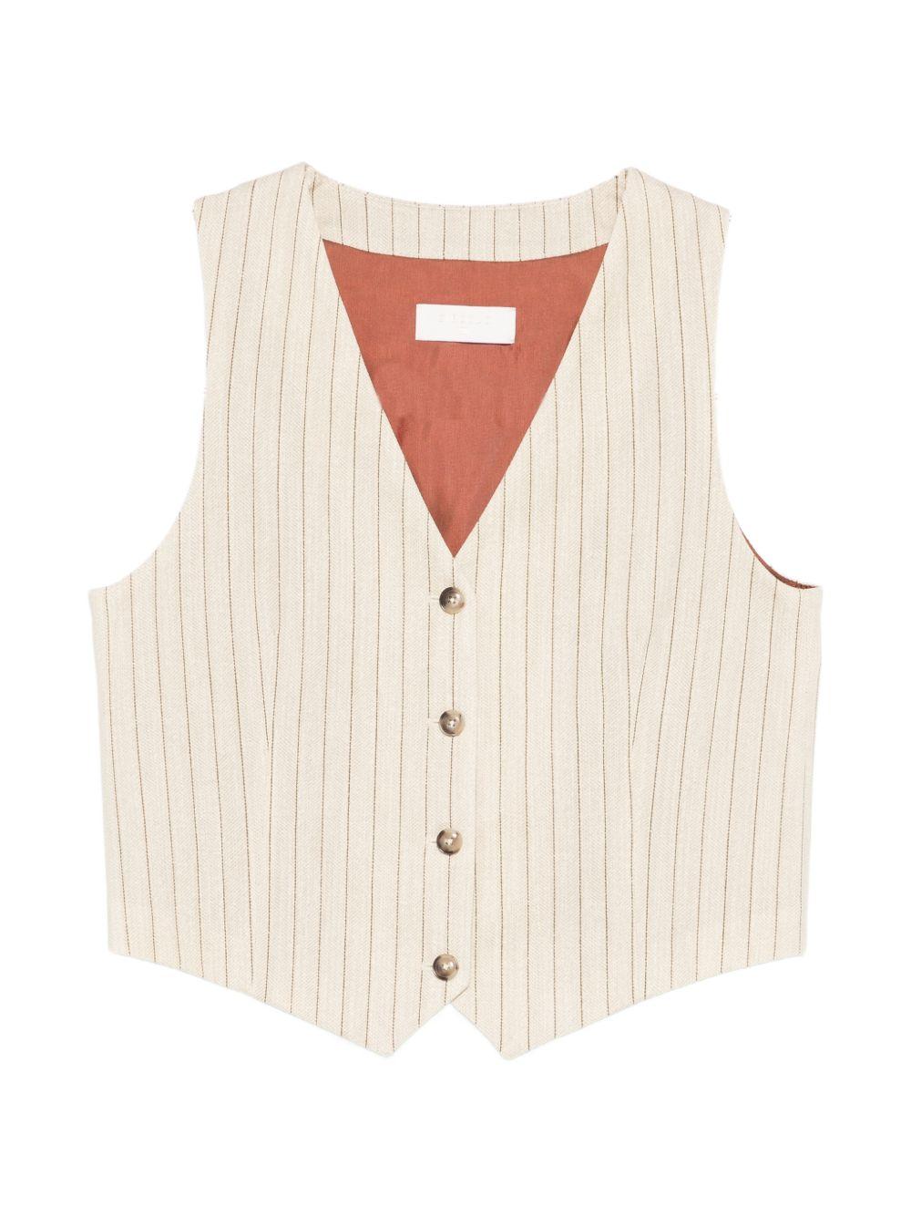 CIRCOLO 1901 Gilet beige gessato chiaro 