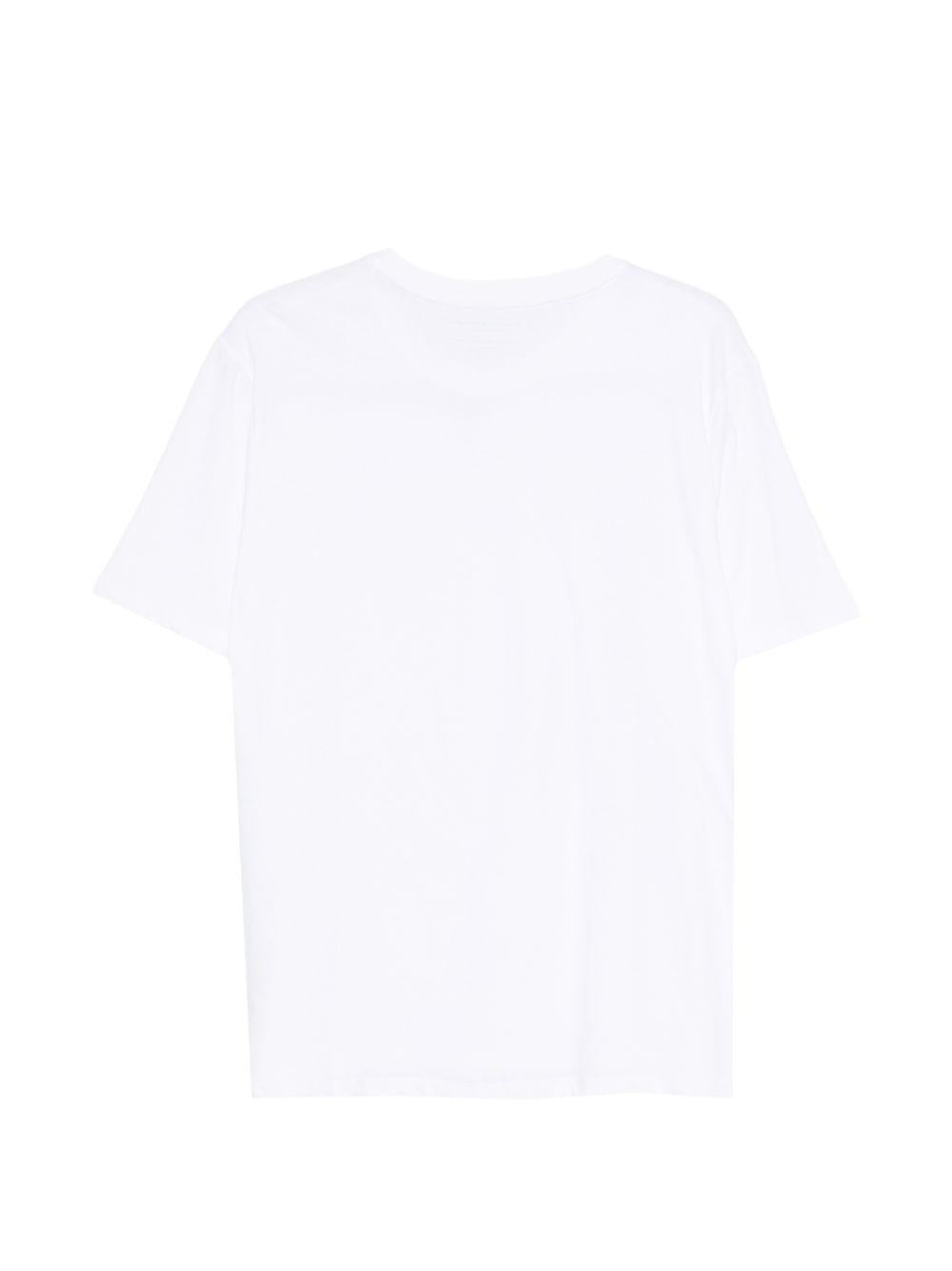 MAJESTIC FILATURES T-shirt girocollo bianca in cotone 