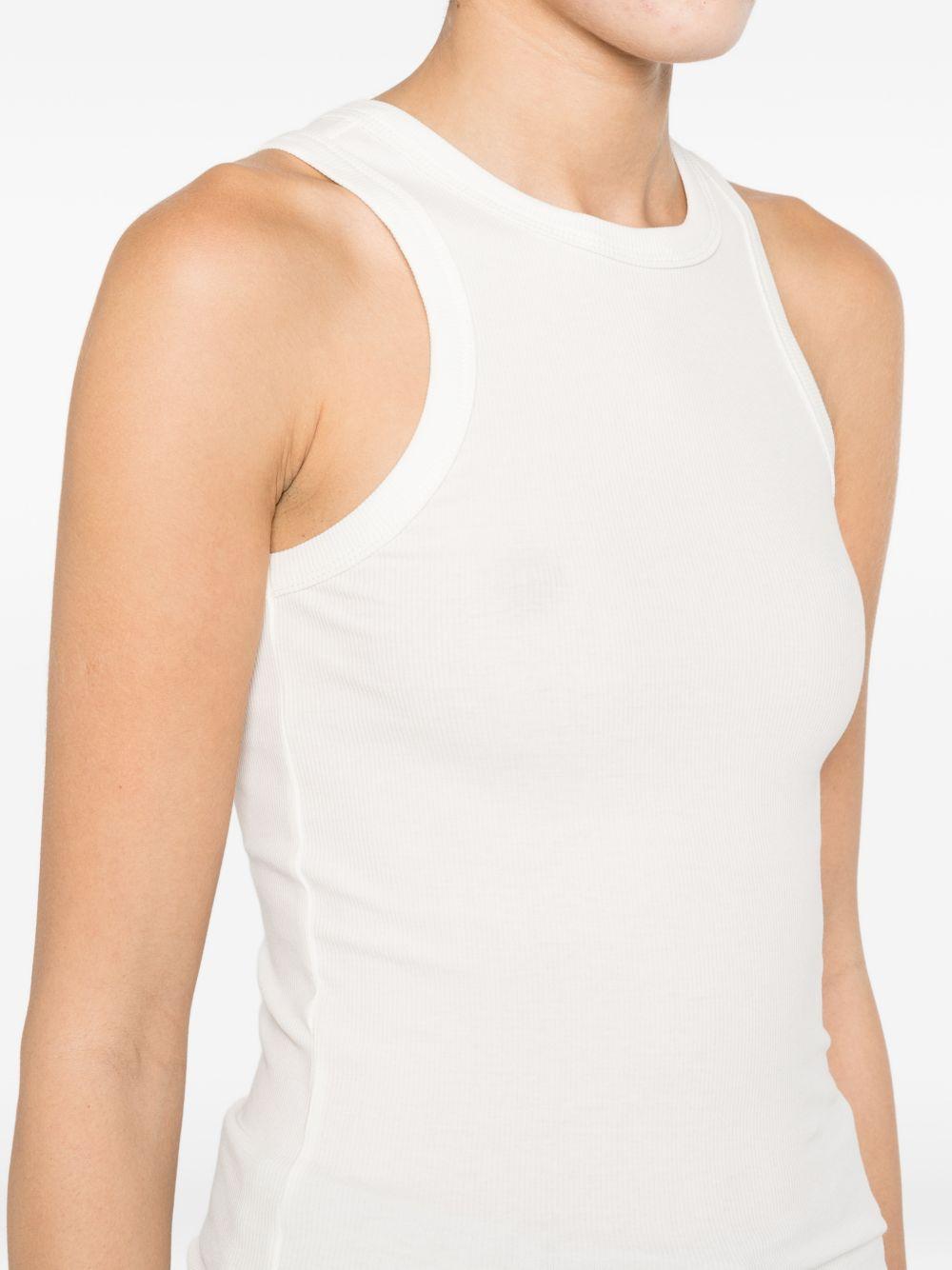 ELEH Top slim fit in cotone bianco 