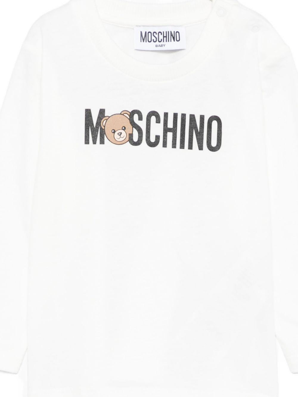 MOSCHINO T-shirt a maniche lunghe in cotone 