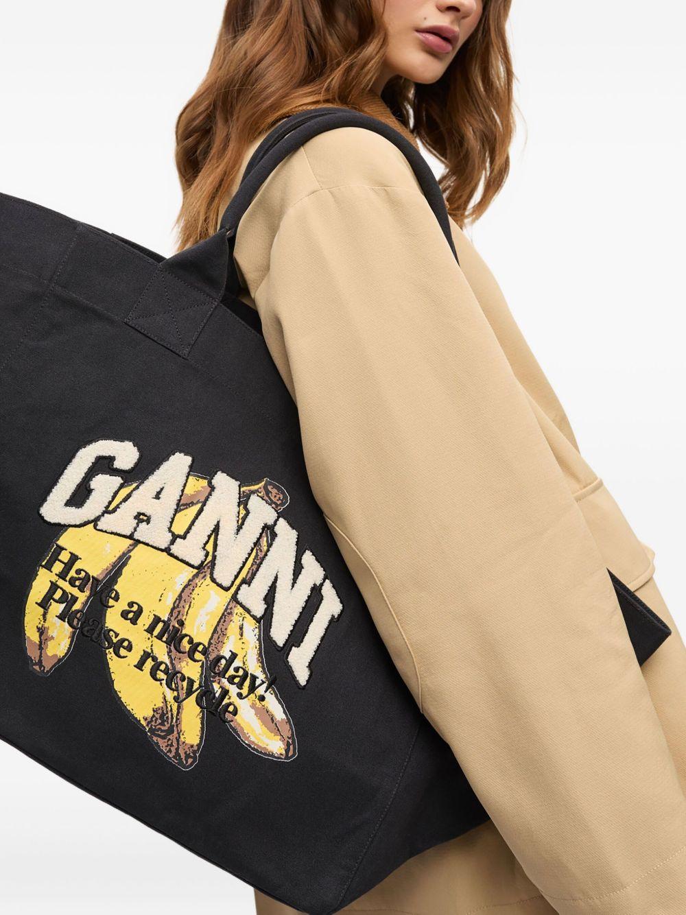 GANNI Borsa shopping 'XXL Banana Print Tote' 