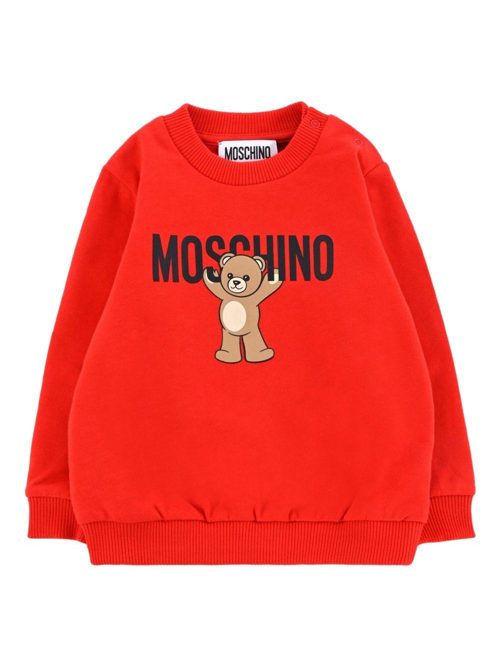 MOSCHINO Felpa girocollo con stampa 