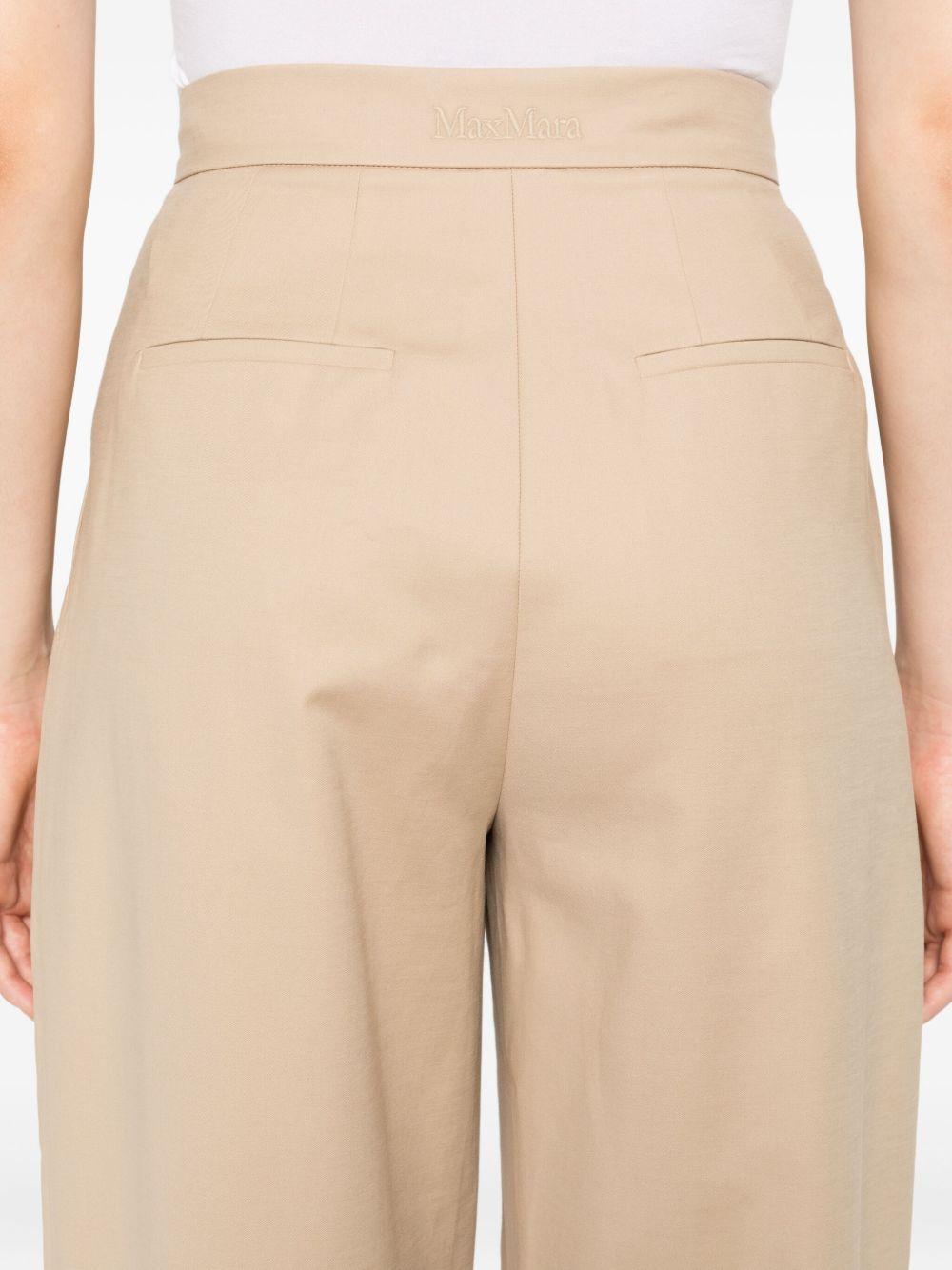 MAX MARA Pantalone 'Kabuki' in tela di cotone con pinces 