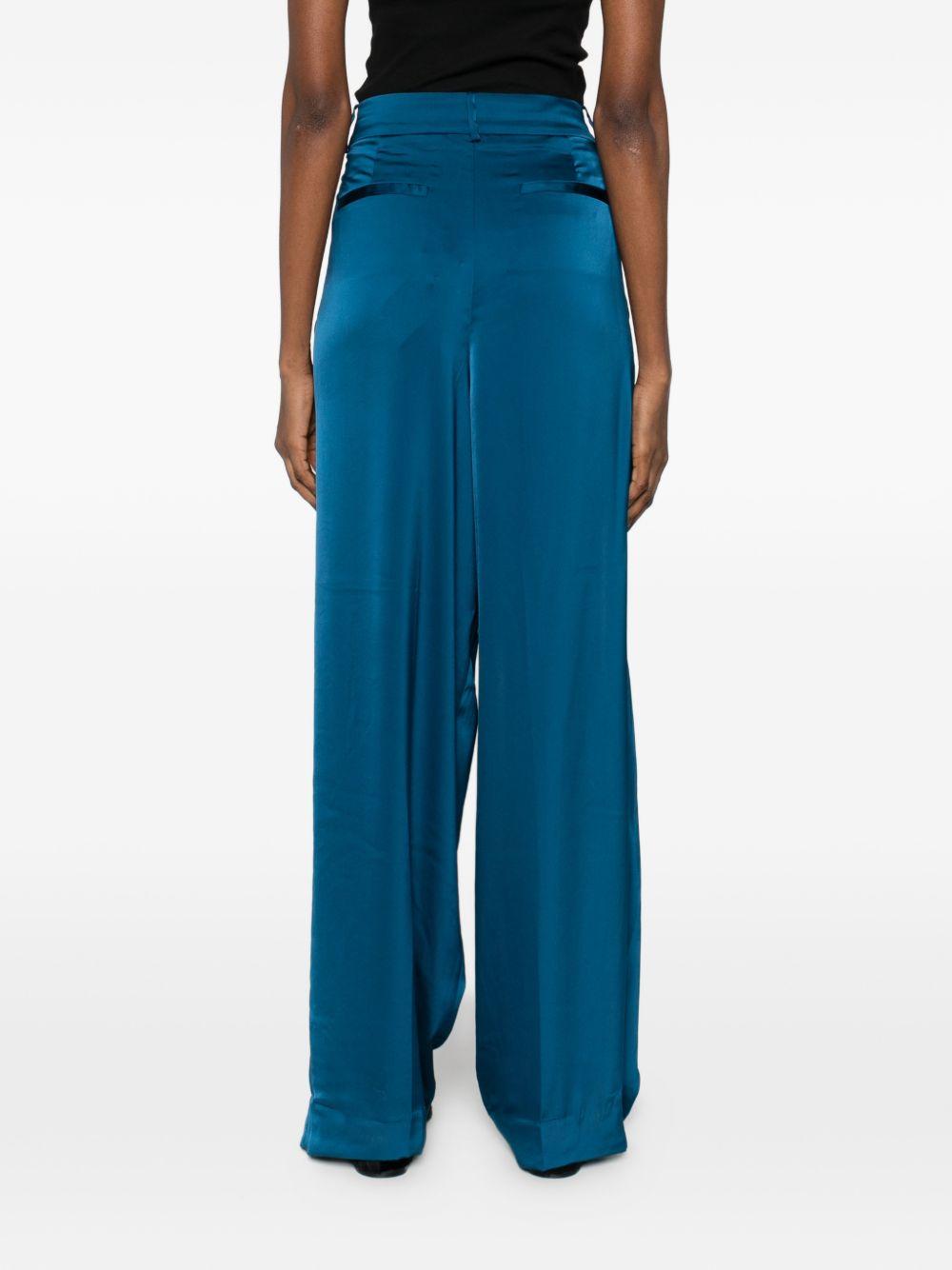 MICHAEL KORS Pantaloni lunghi blu in lana merino 
