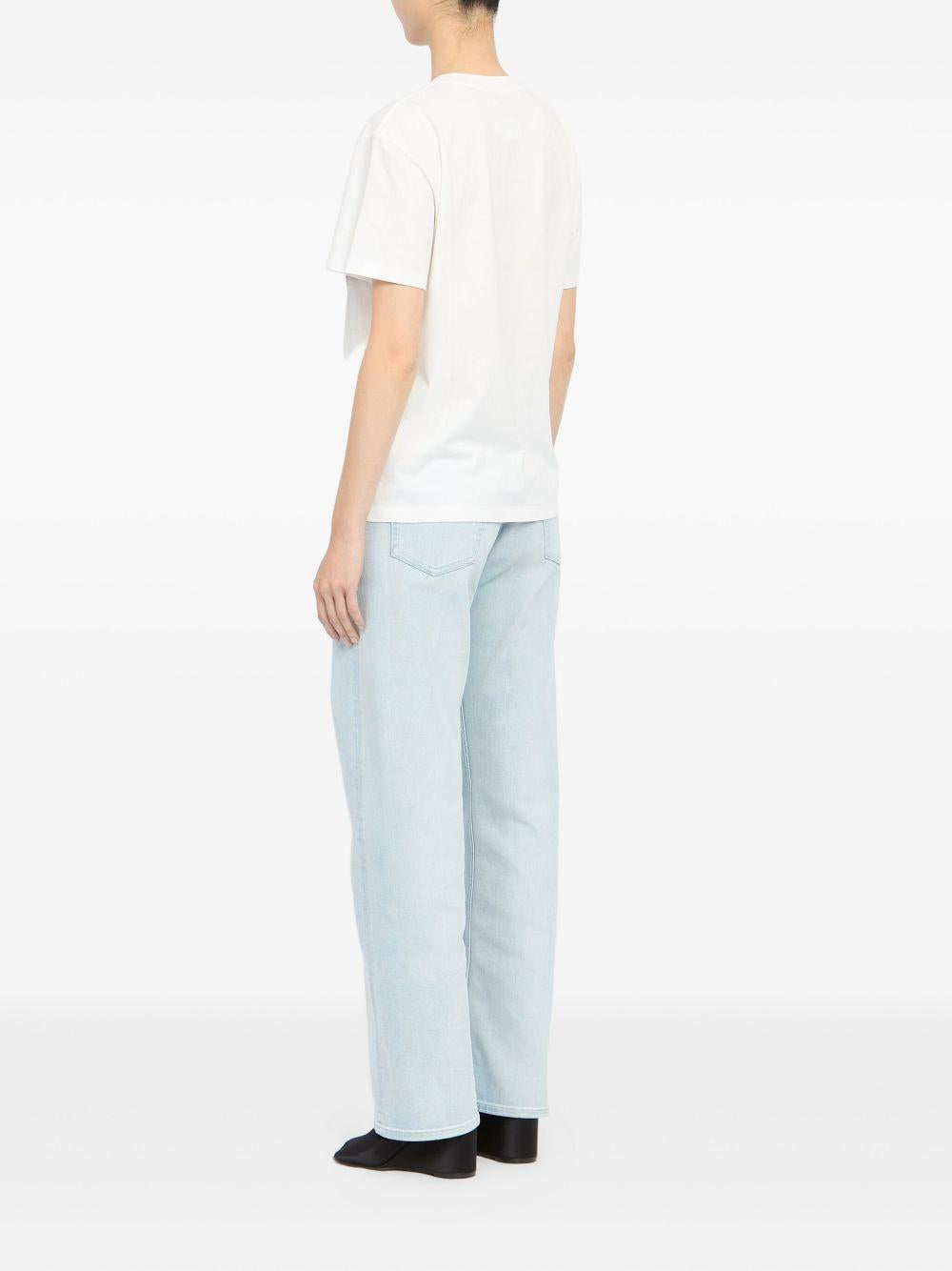 MM6 MAISON MARGIELA T-shirt bianca con grafica sul petto 