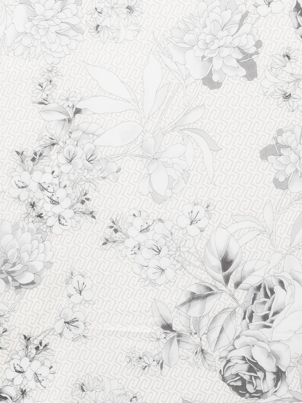 LIUJO Foulard sciarpa con stampa floreale nero 