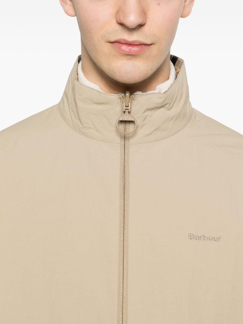 BARBOUR Giacca Korbel beige reversibile in tartan 