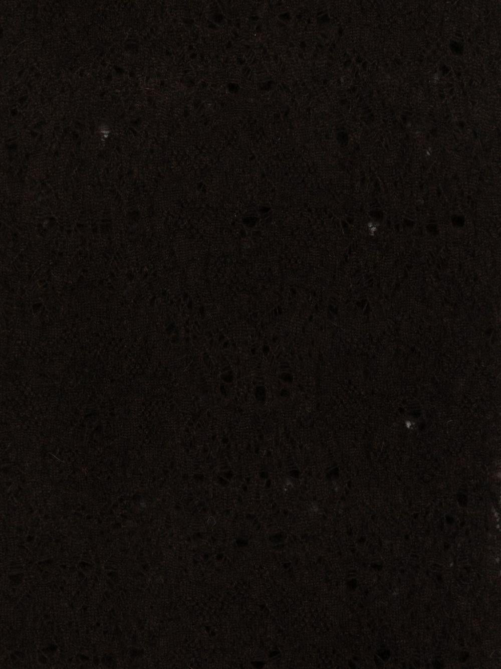 D EXTERIOR Sciarpa nera a maglia aperta 