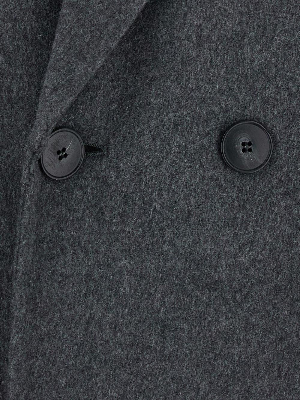 VICTORIA BECKHAM Cappotto doppiopetto in lana e cashmere grigio 