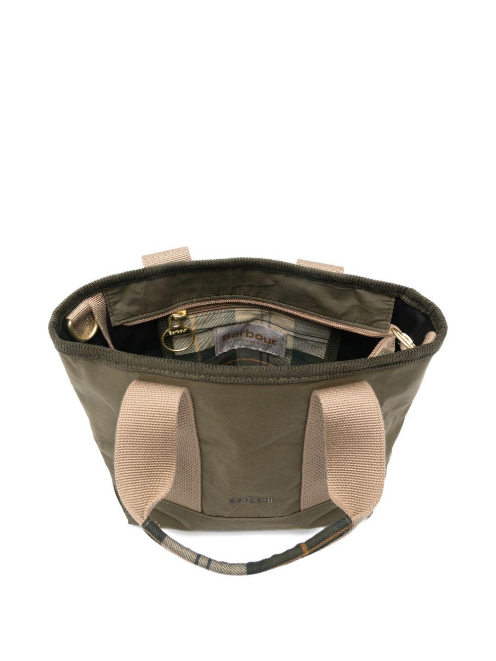 BARBOUR Borsa tote verde Mya Mini Tartan 