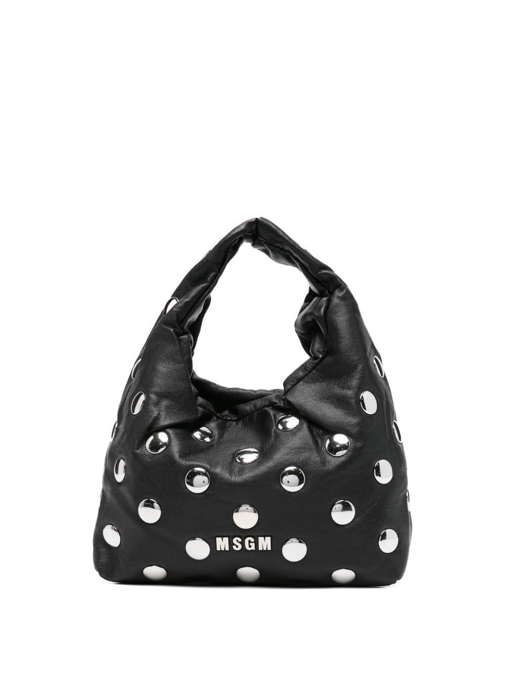 MSGM Borsa a spalla borchiata 