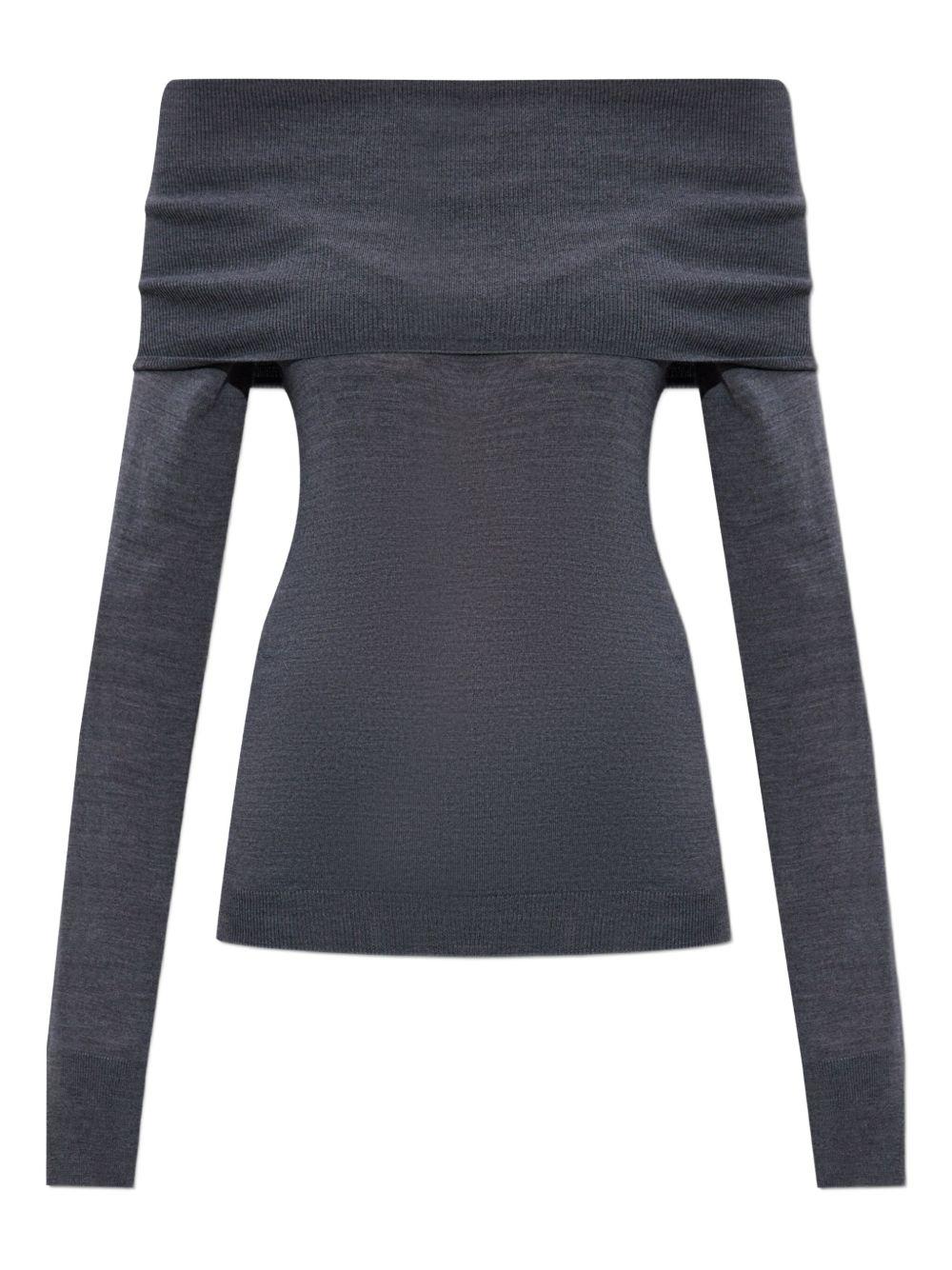 STELLA MCCARTNEY Maglia con scollo Bardot in lana 