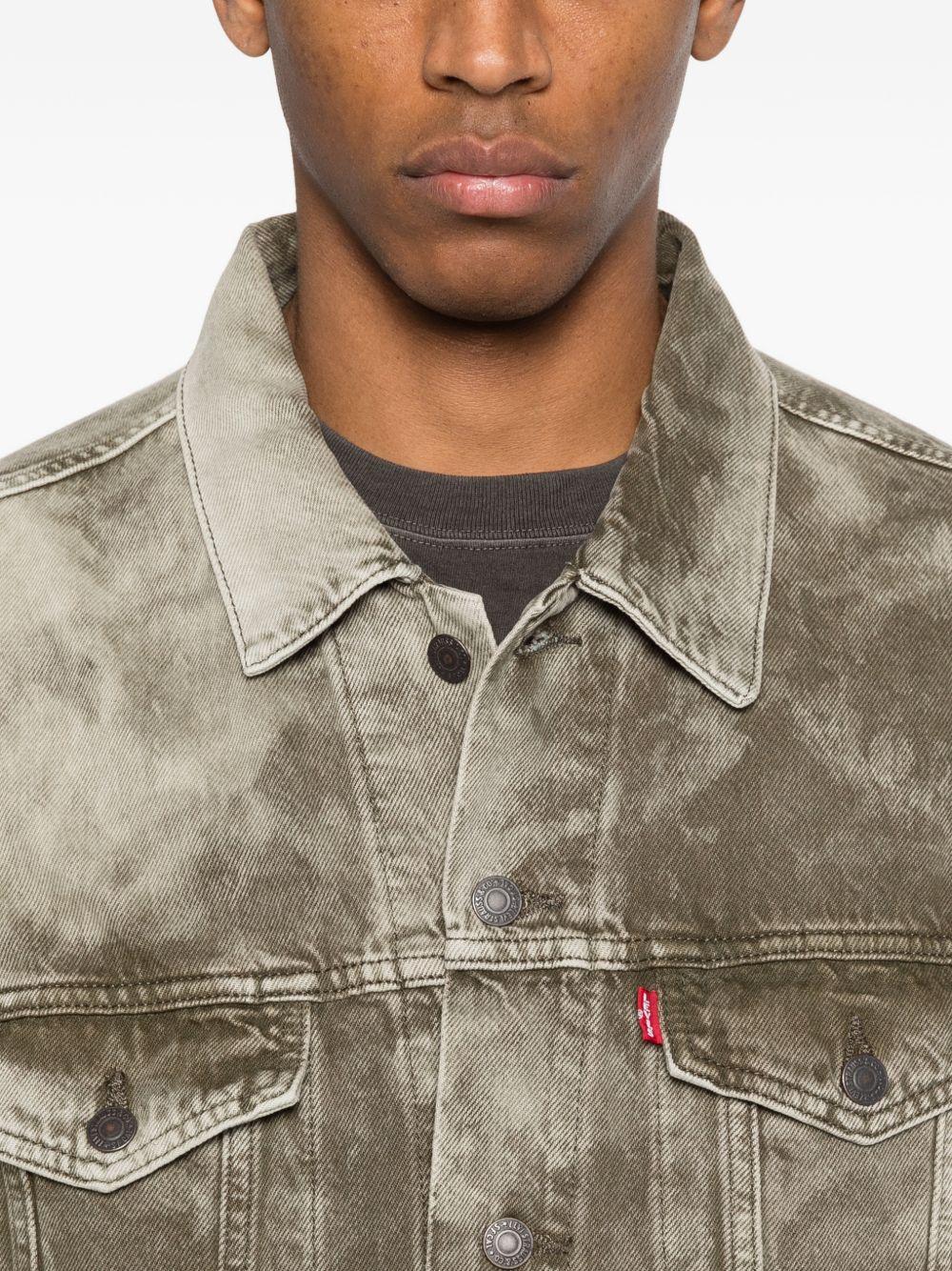 LEVIS Giacca verde e beige con applicazione logo 