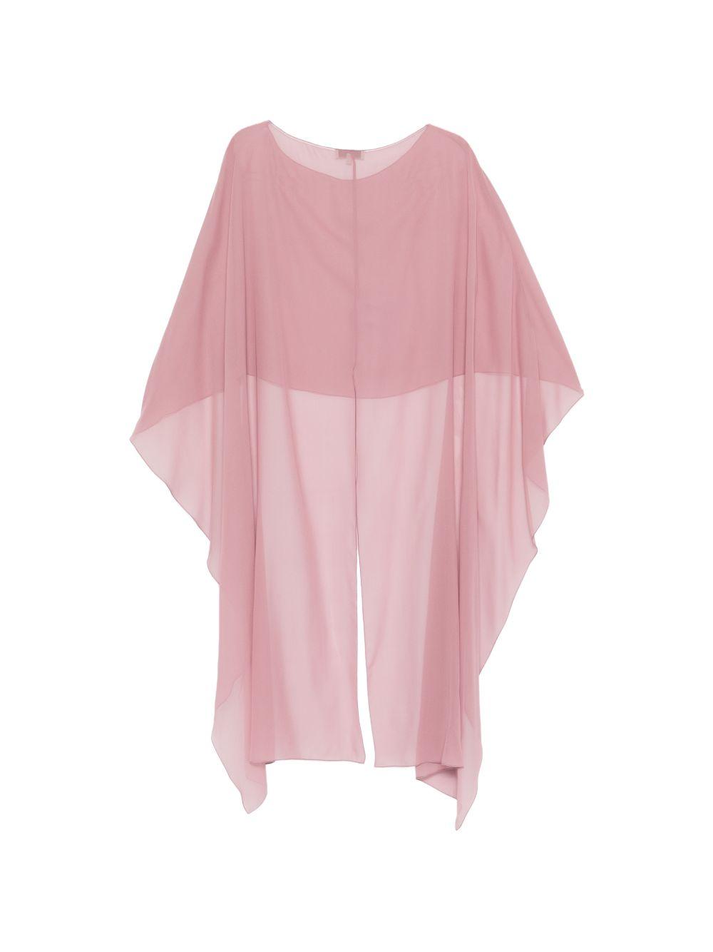 ANTONELLI Foulard elegante rosa semi trasparente 