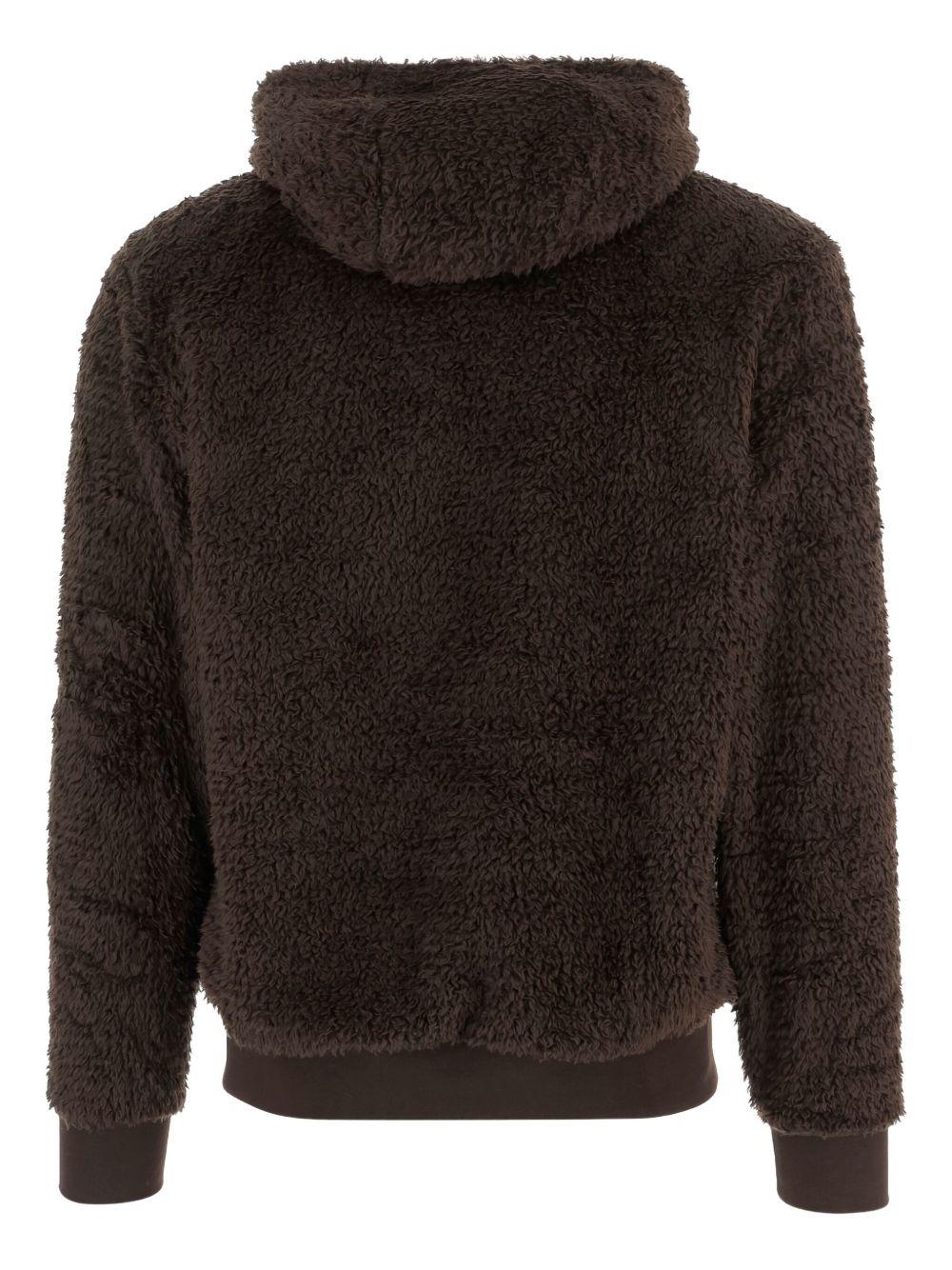 POLO RALPH LAUREN Felpa teddy con cappuccio e logo 